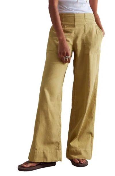 Free People Breezy Wide Leg Jeans In Brown