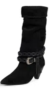 Free People Bridget Buckle Strap Slouch Boot In Black