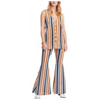 Free People Bridget Striped Vest & Pants Set In Multiple