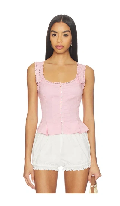 Free People Bridgette Corset Top In Pink