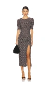 Free People Briella Midi Dress In Black Combo In Black