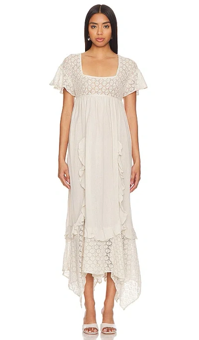 Free People Bring The Romance Midi Dress In Harbor Fog