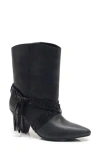 Free People Bronte Belt Wrapped Western Boot In Black