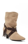 Free People Bronte Belt Wrapped Western Boot In Brown