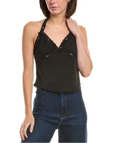 Free People Brooke Halter Top In Black