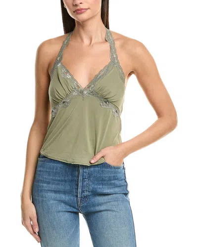 Free People Brooke Halter Top In Green