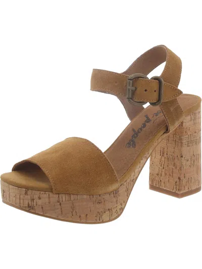 Free People Brooke Platform Womens Laceless Open Toe Platform Sandals In Multi