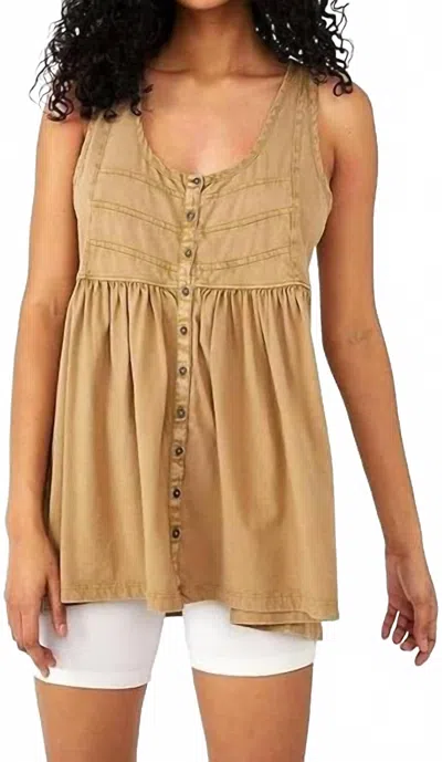 Free People Brooke Tunic In Sage Beige In Brown