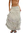 Free People Brynn Printed Maxi Skirt In Ivory Combo In Neutral