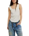 Free People Bryson Cotton Rib Henley Tank