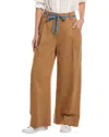 Free People Buckle Back Trouser In Brown
