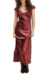 Free People Butterfly Babe Cutout Maxi Dress In Cedar Combo