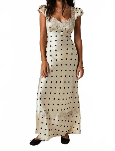 FREE PEOPLE BUTTERFLY BABE MAXI DRESS IN TEA AND BLACK COMBO