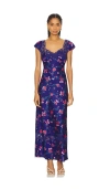 FREE PEOPLE BUTTERFLY BABE MIDI DRESS