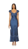 Free People Butterfly Babe Midi Dress In Classic Combo