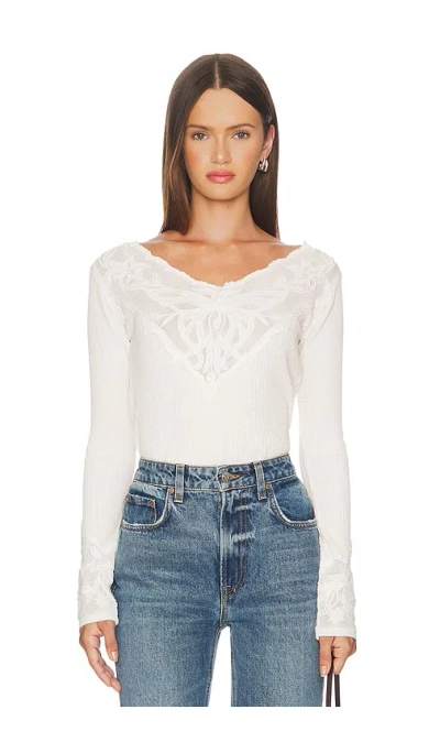 Free People Butterfly Cuff Top In White