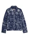 Free People Buttoned Jacket In Blue
