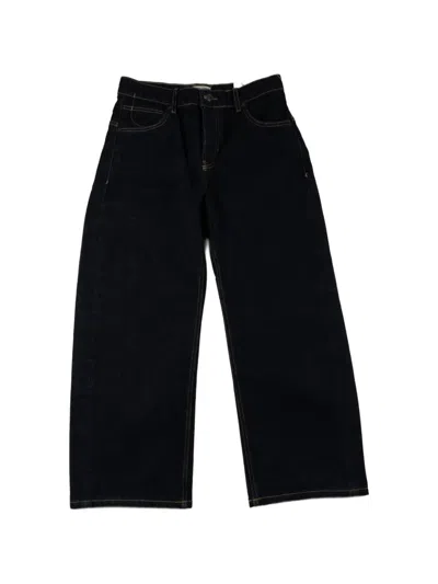 Free People Button-fastening Boyfriend Jeans In Blue