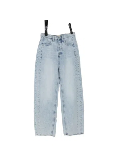 Free People Button-fastening Jeans In Blue