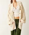 FREE PEOPLE CABLE CARDI IN IVORY