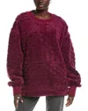 Free People Cable Knit Sweatshirt In Red