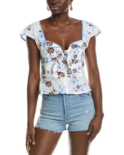 Free People Call Me Baby Blouse In White