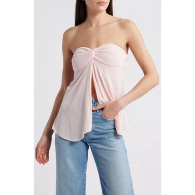FREE PEOPLE FREE PEOPLE CALL ME LATER SPLIT FRONT STRAPLESS TOP
