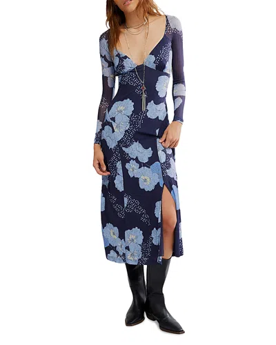 Free People Calla Midi Dress In Blue