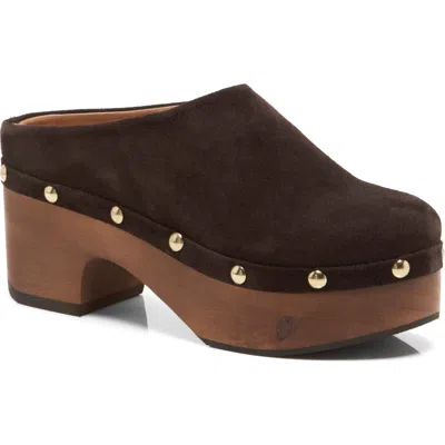 Free People Calli Clogs Weathered Mink Suede In Brown