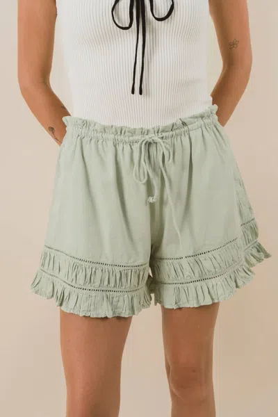 Free People Cambridge Pull On Shorts In Seedling In Blue