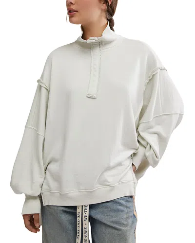 Free People Camden Henley Sweatshirt In Grey Opal