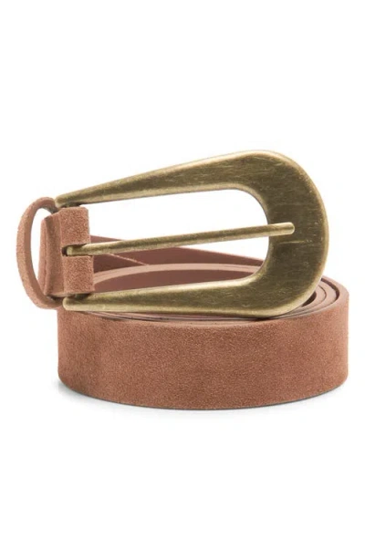 Free People Cannon Suede Belt In Brown