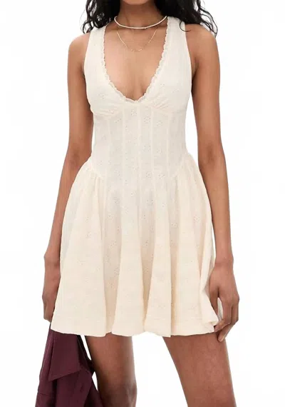 Free People Can't Help It Mini Dress In Champagne Sugar Combo In Multi