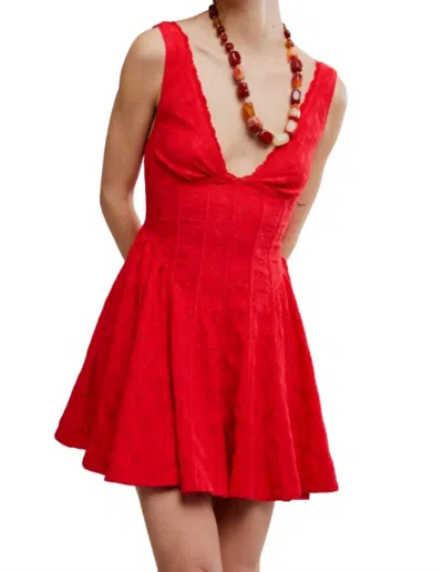 Free People Can't Help It Mini Dress In High Risk Pepper Combo In Multi
