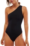 Free People Can't Stop Me One-shoulder Bodysuit In Black