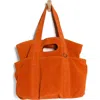 Free People Caravan Suede Tote In Red Orange