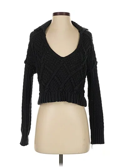 Pre-owned Free People Cardigan Sweater In Black