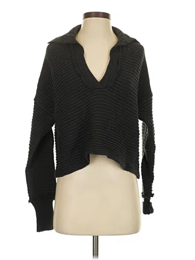 Pre-owned Free People Cardigan Sweater In Black