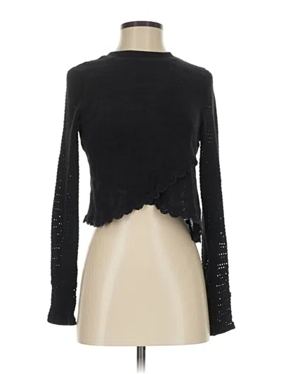 Pre-owned Free People Cardigan Sweater In Black