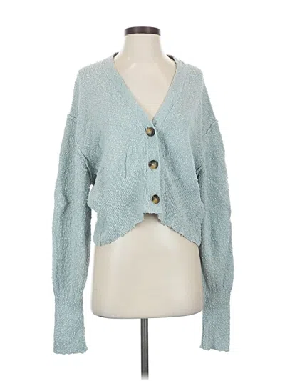 Pre-owned Free People Cardigan Sweater In Blue
