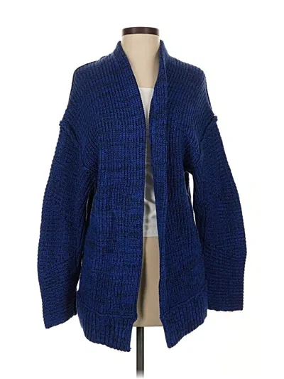 Pre-owned Free People Cardigan Sweater In Blue