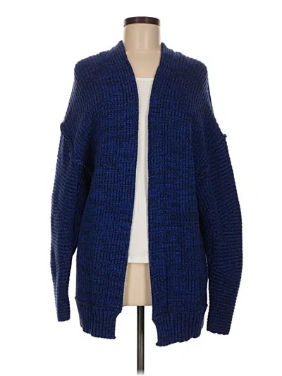Pre-owned Free People Cardigan Sweater In Blue