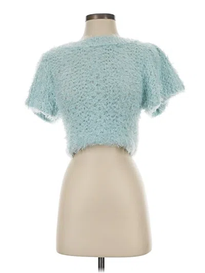 Pre-owned Free People Cardigan Sweater In Blue