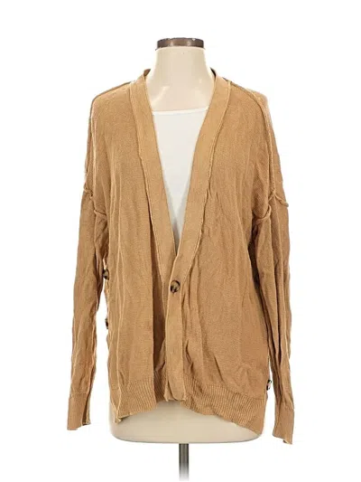 Pre-owned Free People Cardigan Sweater In Brown
