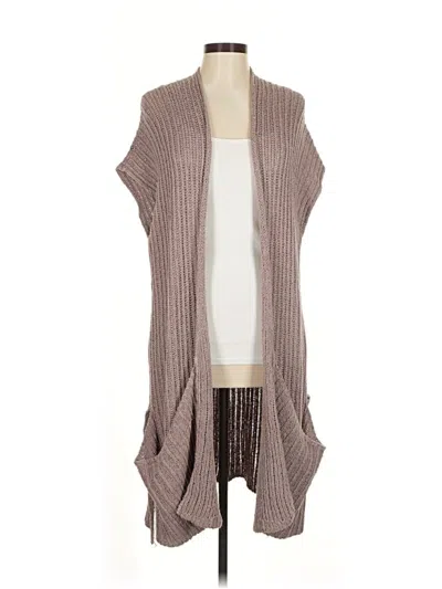 Pre-owned Free People Cardigan Sweater In Brown