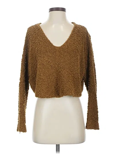 Pre-owned Free People Cardigan Sweater In Brown