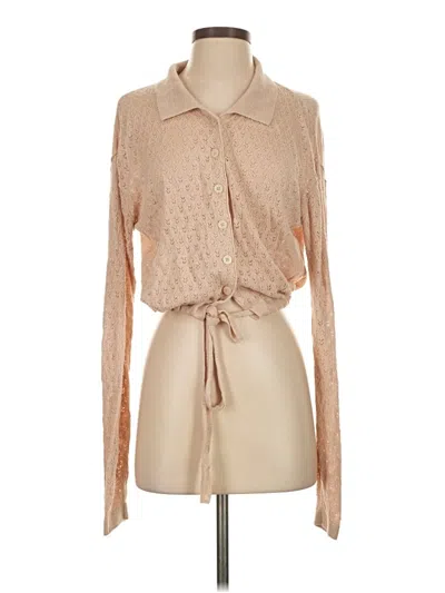 Pre-owned Free People Cardigan Sweater In Brown