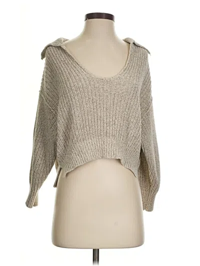 Pre-owned Free People Cardigan Sweater In Brown