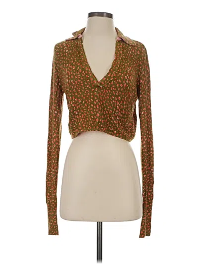 Pre-owned Free People Cardigan Sweater In Brown