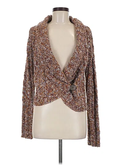 Pre-owned Free People Cardigan Sweater In Brown